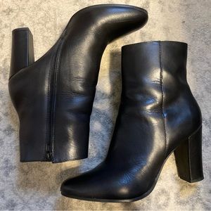 Black Leather Ankle Boots